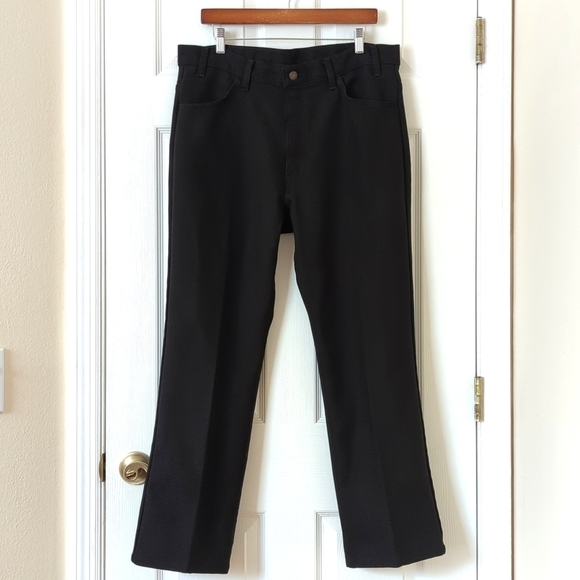Levi's 90's Vintage Classic Relaxed Straight Leg Polyester Pants Black 36 x 30 - Picture 1 of 14